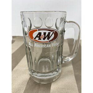A&W Heavy Mug All-American Food Root Beer Glass 6"